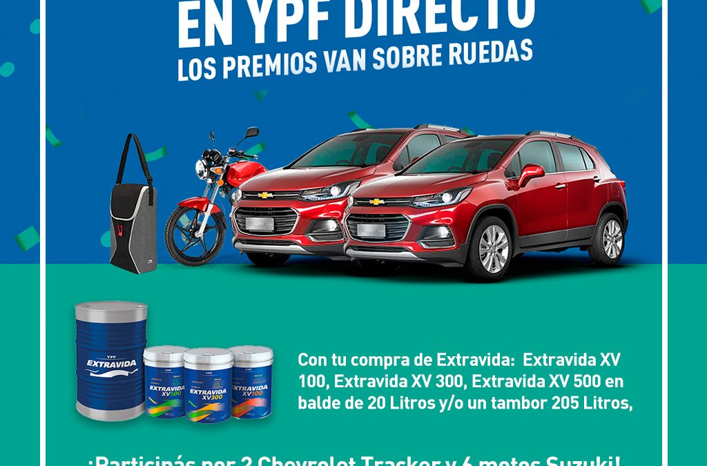 Promo YPF EXTRAVIDA Sorteo 2 Chevrolet Tracker y 6 motos Suzuki