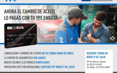 AHORA EL CAMBIO DE ACEITE LO PAGÁS CON TU YPF ENRUTA
