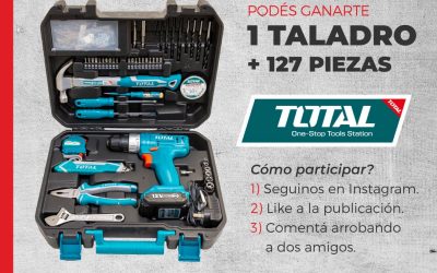 Sorteo KIT INALÁMBRICO TOTAL: Taladro+ 127 piezas